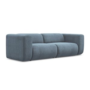 LaMiaSofa 3-zits bank Bari – chenille stof – jeans – 228x89x70