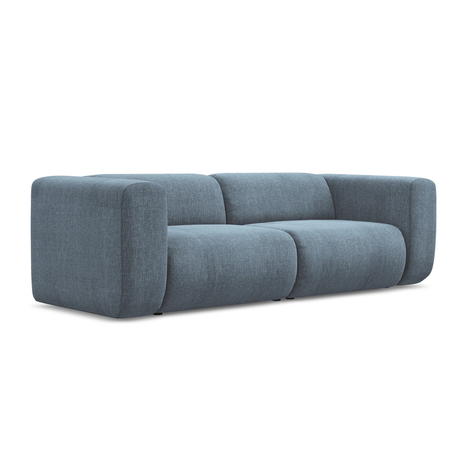 LaMiaSofa 3-zits bank Bari - chenille stof - jeans - 228x89x70