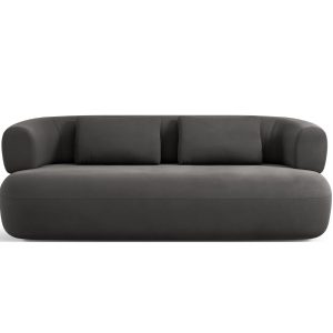 Micadoni Bank Jenny 2-zits, flueel donkergrijs – 90x178x73cm Micadoni Bank Jenny 2-zits, flueel donkergrijs – 90x178x73cm