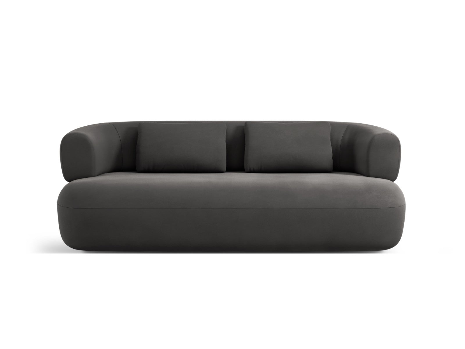 Micadoni Bank Jenny 2-zits, flueel donkergrijs - 90x178x73cm