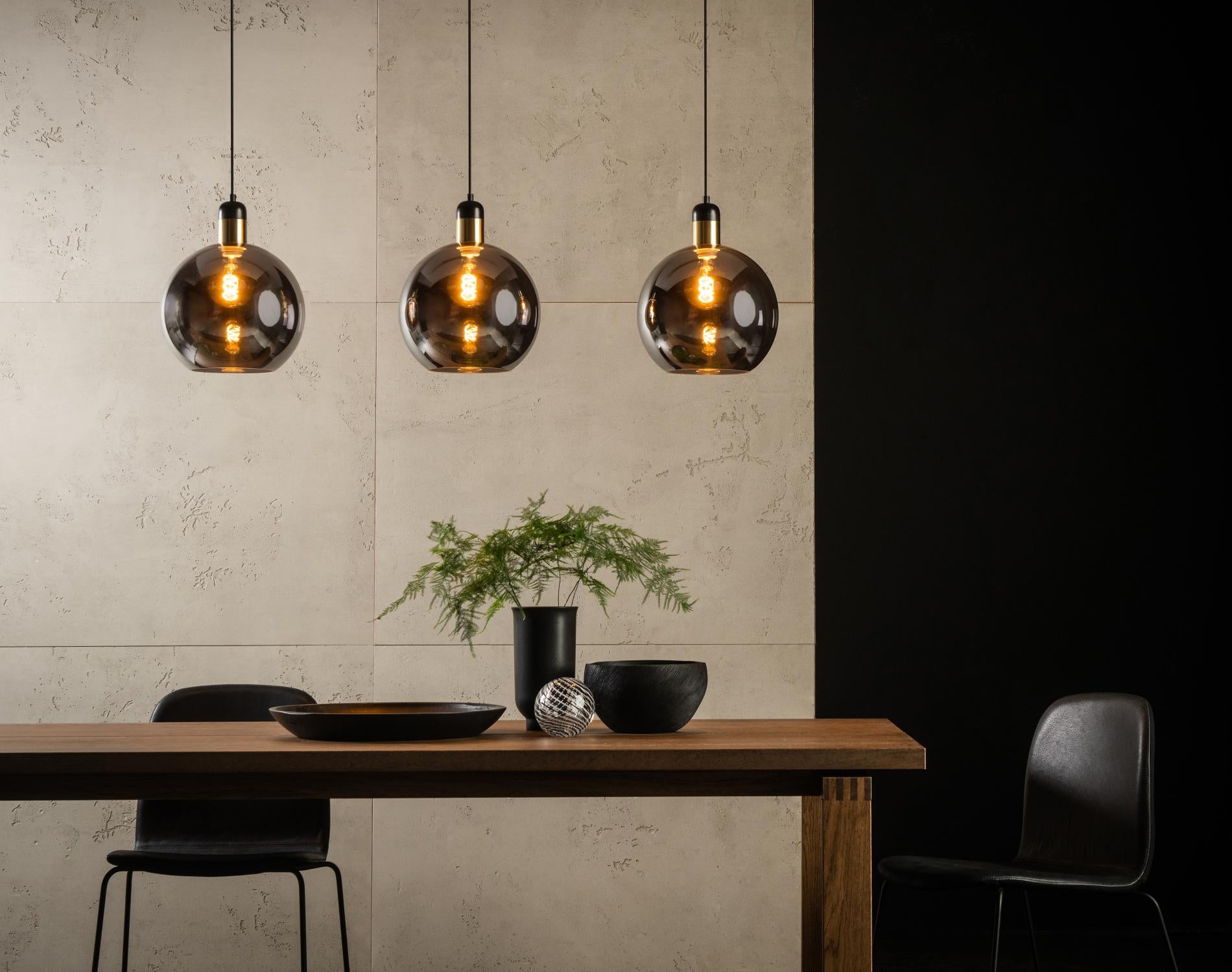 Lucide hanglamp JULIUS - 3xE27 - Fumé
