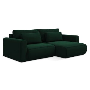 LaMiaSofa hoekbank rechts Perugia – velours – flessengroen – 240x149x8 LaMiaSofa hoekbank rechts Perugia – velours – flessengroen – 240x149x8