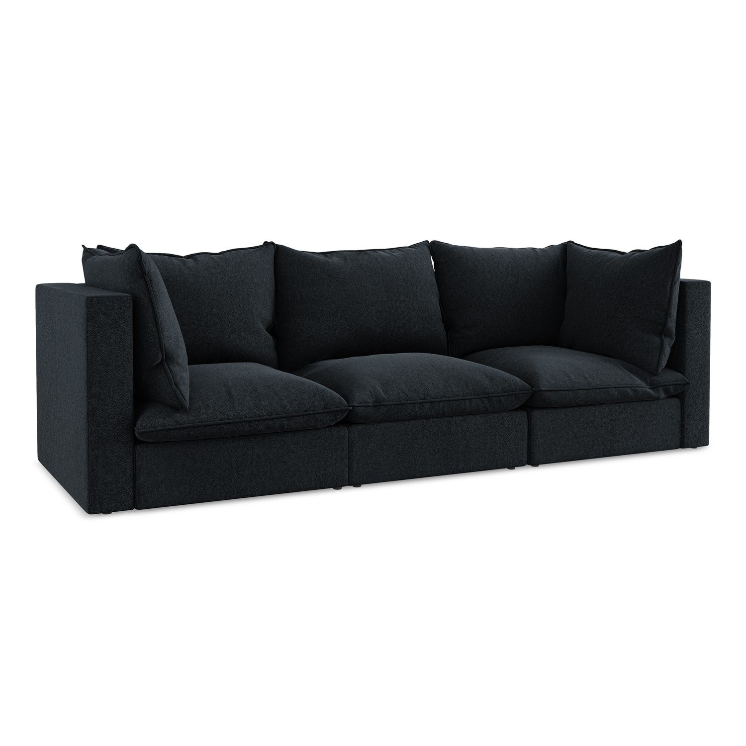 LaMiaSofa 3-zits bank Ravenna - velours - koningsblauw - 255x90x77