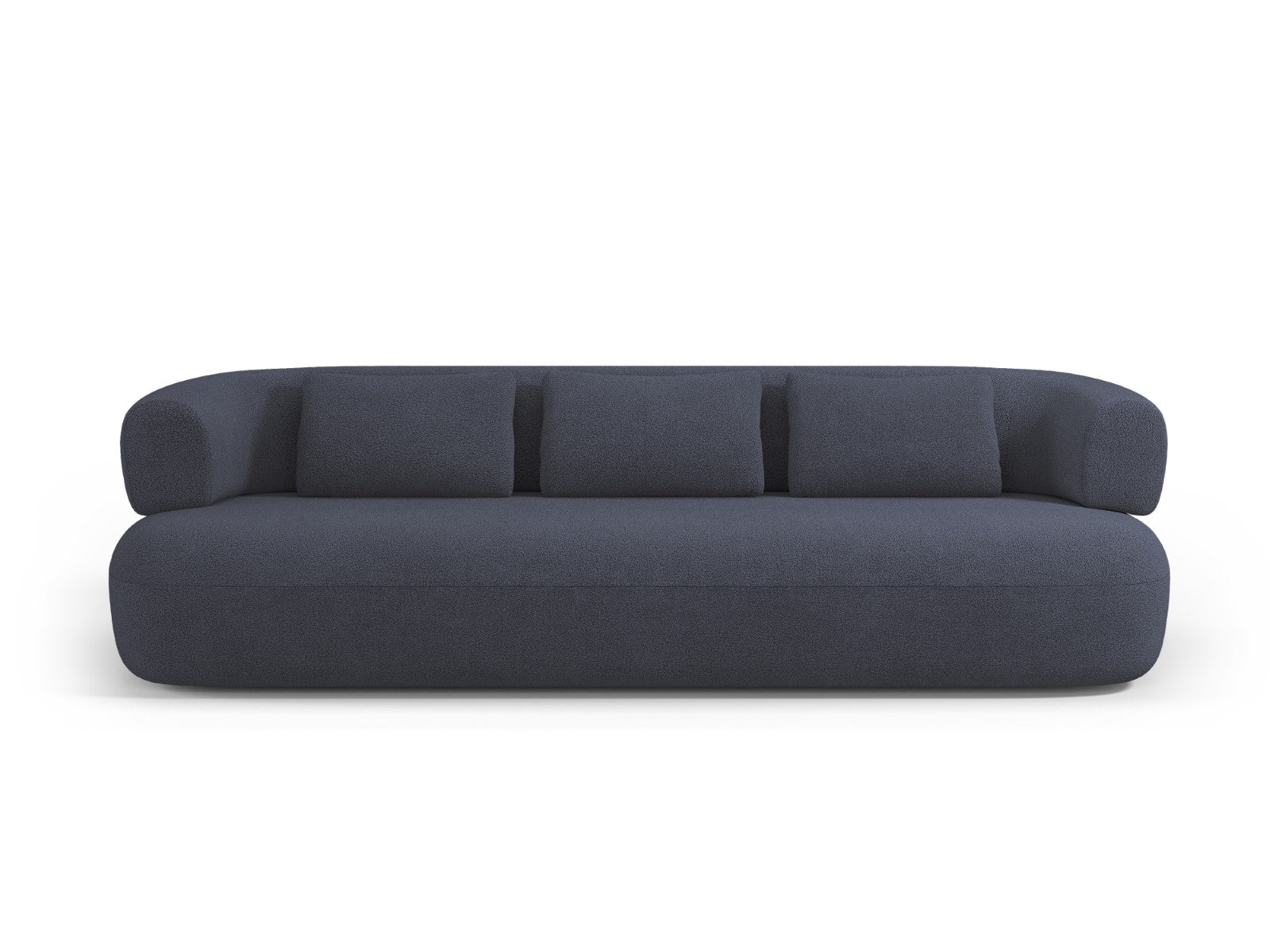 Micadoni Bank Jenny 4-zits, boucle, donkerblauw - 90x226x73cm