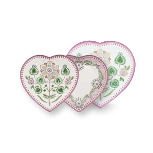 Pip Studio Bordenset Hart – Lily&Lotus – Lila – 23cm – Set van 2 Pip Studio Bordenset Hart – Lily&Lotus – Lila – 23cm – Set van 2
