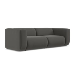 LaMiaSofa 3-zits bank Bari – velours – staal – 228x89x70