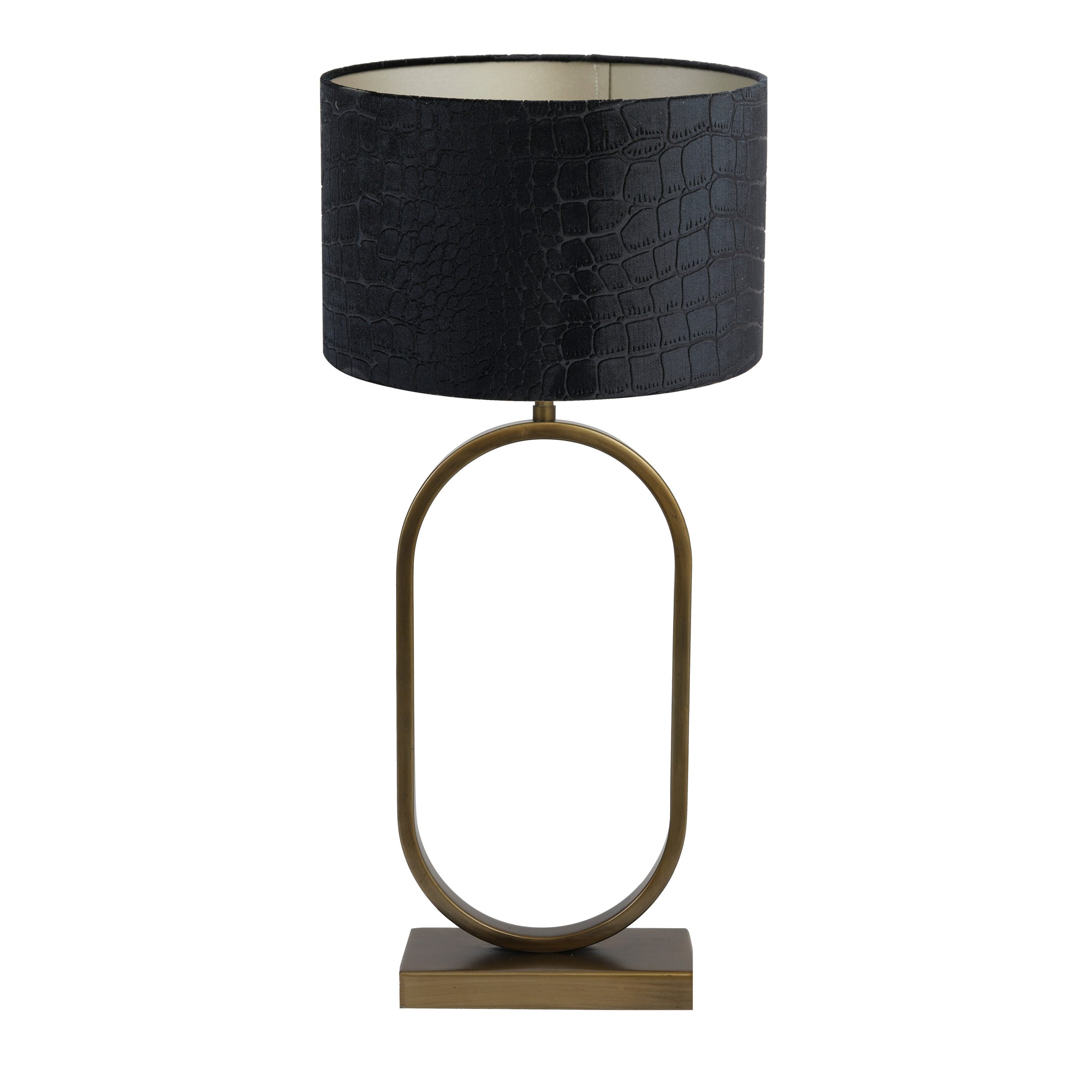 Light & Living tafellamp Jamiri/Praya - ant. brons, zwart - 30x30x67cm
