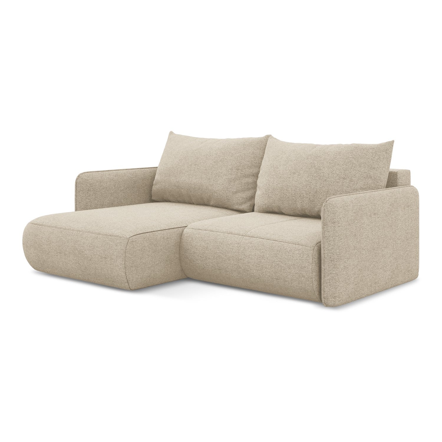 LaMiaSofa hoekbank links Palermo - chenille stof - donkerbeige - 207x1