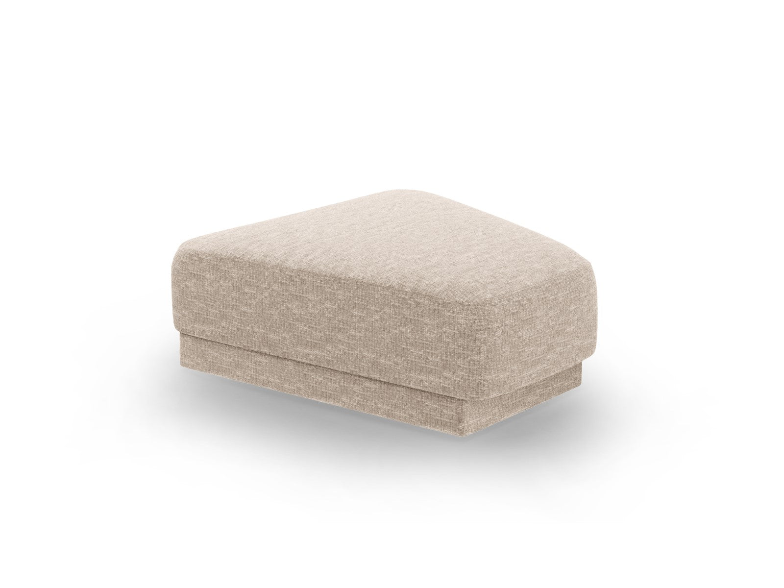 Micadoni Poef Miley chenille, beige - 79x88x40cm