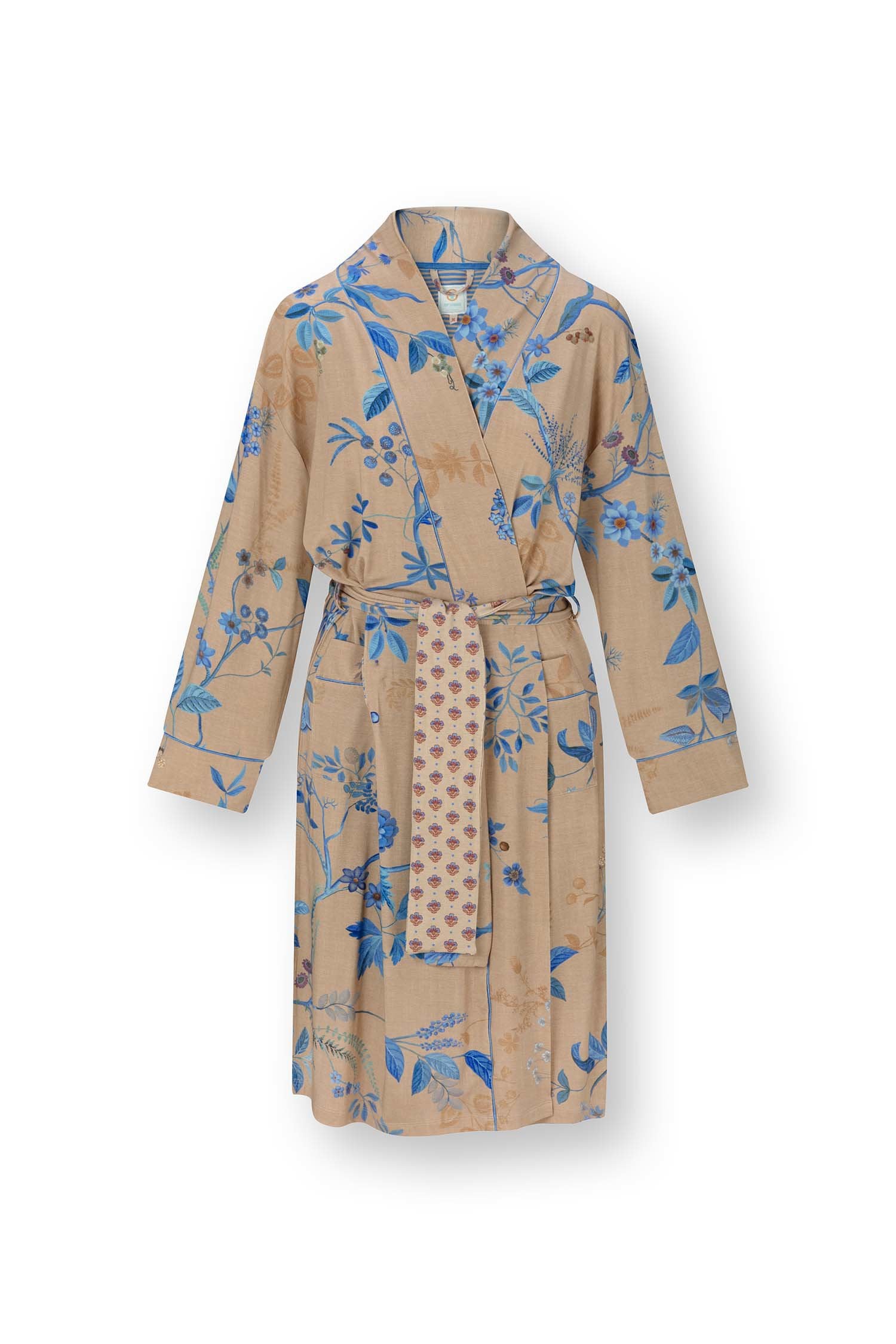 Pip Studio - Nisha Kimono Dames - Marigold - Blauw - XXL