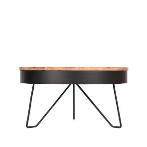 LABEL51 Salontafel Saran – Zwart Metaal – 80x80x43cm LABEL51 Salontafel Saran – Zwart Metaal – 80x80x43cm