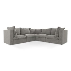 LaMiaSofa Modulaire hoekbank Ravenna – velours – grijs – 255x255x77 LaMiaSofa Modulaire hoekbank Ravenna – velours – grijs – 255x255x77