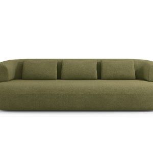 Micadoni Bank Jenny 4-zits, boucle, groente – 90x226x73cm Micadoni Bank Jenny 4-zits, boucle, groente – 90x226x73cm