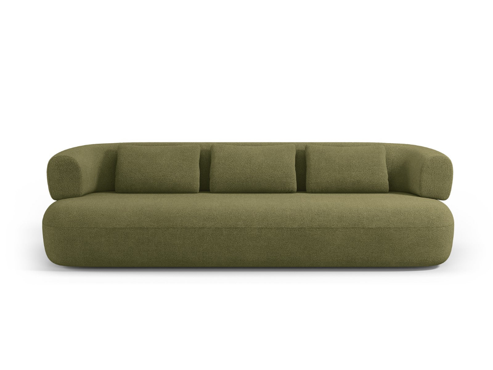 Micadoni Bank Jenny 4-zits, boucle, groente - 90x226x73cm