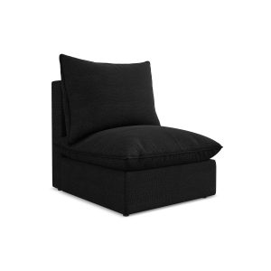 LaMiaSofa Bankmodule midden Ravenna – bouclé – zwart – 75x90x77