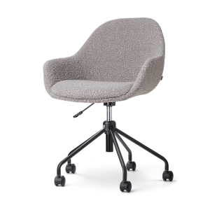 Nolon Nout-Mae Bureaustoel Bouclé Taupe – Armleuning – Zwart Onderstel Nolon Nout-Mae Bureaustoel Bouclé Taupe – Armleuning – Zwart Onderstel