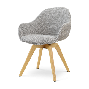 Nolon Noor-Mae draaibare eetkamerstoel grijs blend – houten onderstel Nolon Noor-Mae draaibare eetkamerstoel grijs blend – houten onderstel