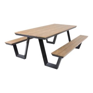 Lesli Living picknickset Arezzo – antraciet – 200x89x75cm Lesli Living picknickset Arezzo – antraciet – 200x89x75cm