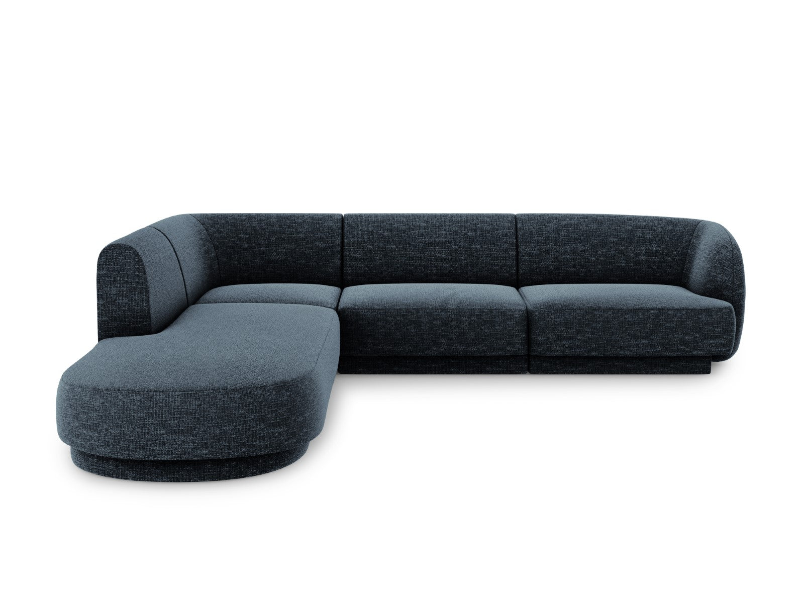 Micadoni linker hoekbank Miley 6-zits, chenille, koningsblauw - 248x25