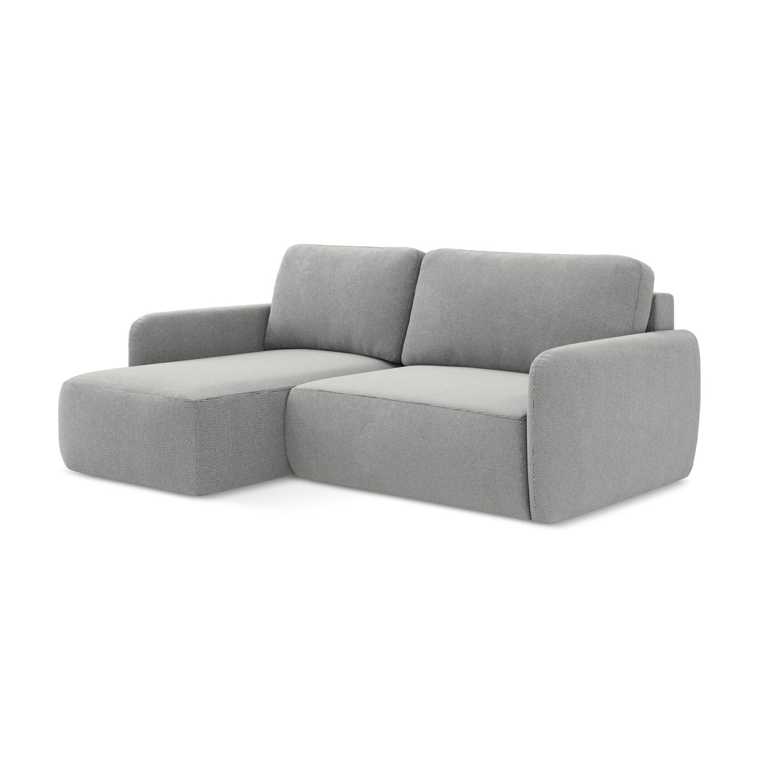 LaMiaSofa hoekbank links Corle - textuurstof - lichtgrijs - 207x148x86