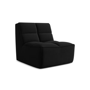 LaMiaSofa Bankmodule midden Belluno – velours – zwart – 80x93x75