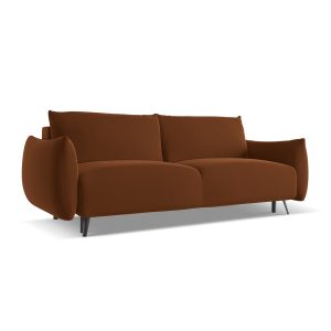 LaMiaSofa 3-zits slaapbank Genova – velours – terracotta – 230x105x86 LaMiaSofa 3-zits slaapbank Genova – velours – terracotta – 230x105x86