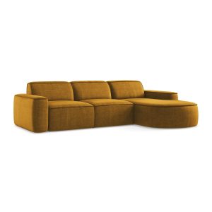 LaMiaSofa hoekbank rechts Melissa – textuurstof – mosterd – 284x166x70 LaMiaSofa hoekbank rechts Melissa – textuurstof – mosterd – 284x166x70