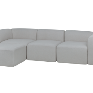 noo.ma Flom 3-zits hoekbank lichtgrijs – modulaire sofa, zachte zit noo.ma Flom 3-zits hoekbank lichtgrijs – modulaire sofa, zachte zit