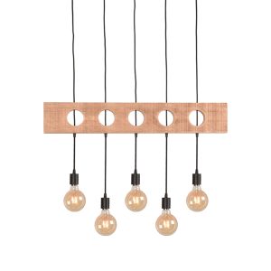 LABEL51 Hanglamp Timber – Naturel Mangohout – 90x8x145cm LABEL51 Hanglamp Timber – Naturel Mangohout – 90x8x145cm