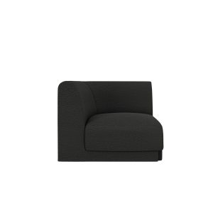 Micadoni Hoekmodule Miley boucle zwart – 90x90x70cm