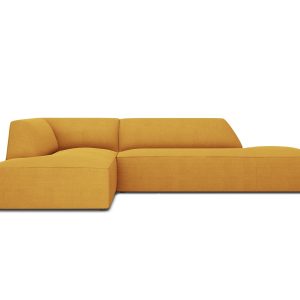 Micadoni linker hoekbank Ruby 4-zits, structurele stof, geel – 180×273 Micadoni linker hoekbank Ruby 4-zits, structurele stof, geel – 180×273
