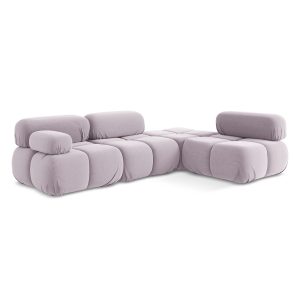 LaMiaSofa hoekbank rechts Sanremo – velours – lavendel – 285x190x70 LaMiaSofa hoekbank rechts Sanremo – velours – lavendel – 285x190x70