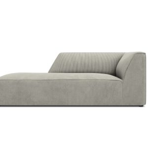 Micadoni linker meridiaan Ruby ribfluwelen, lichtgrijs – 180x93x69cm