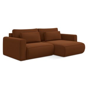 LaMiaSofa hoekbank rechts Perugia – velours – terracotta – 240x149x82 LaMiaSofa hoekbank rechts Perugia – velours – terracotta – 240x149x82