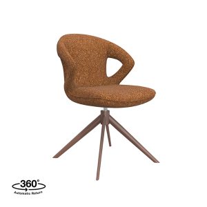 LABEL51 Eetkamerstoel Zurich – Oranje Bouclé LABEL51 Eetkamerstoel Zurich – Oranje Bouclé