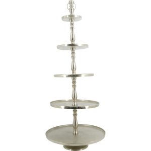 Lesli Living etagère Brush – zilver – Ø61x140cm Lesli Living etagère Brush – zilver – Ø61x140cm