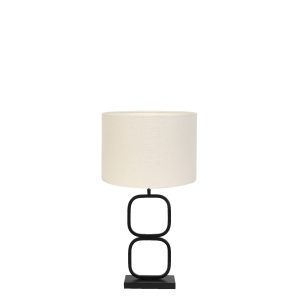 Light & Living tafellamp Lutika/Livigno – zwart, wit – 30x30x67cm Light & Living tafellamp Lutika/Livigno – zwart, wit – 30x30x67cm