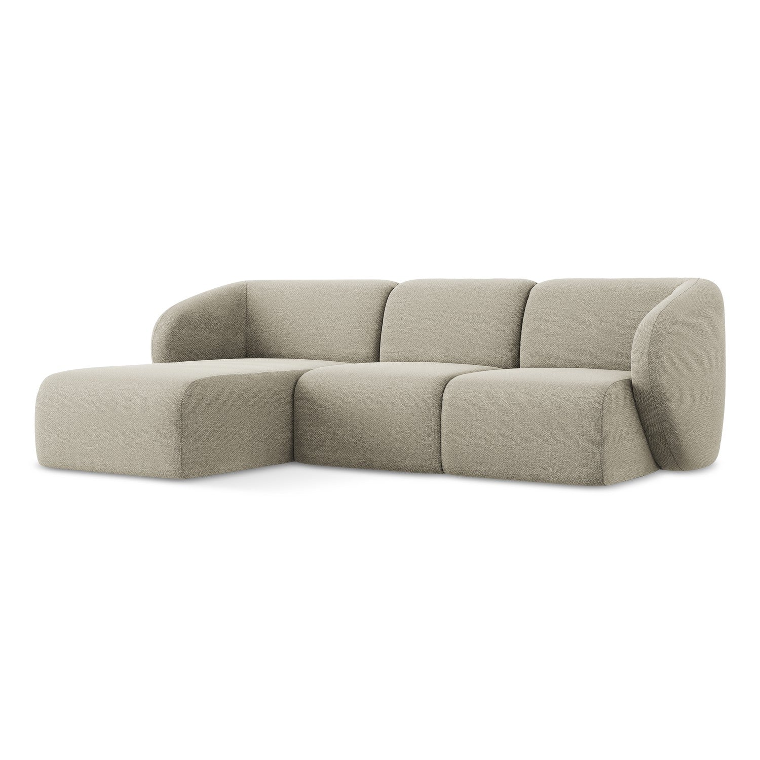 LaMiaSofa hoekbank links Cervo - bouclé - taupe - 248x166x99