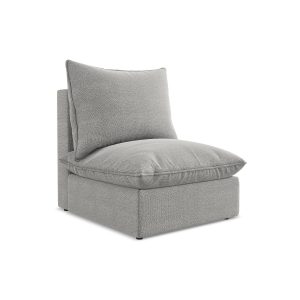 LaMiaSofa Bankmodule midden Ravenna – bouclé – lichtgrijs – 75x90x77