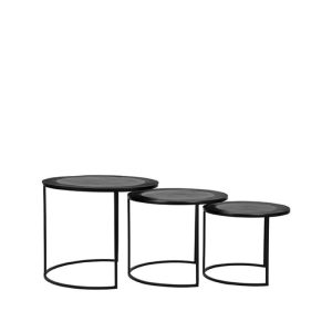 LABEL51 Salontafels Tres – Zwart Metaal – Set Van 3 – 55x55x45cm LABEL51 Salontafels Tres – Zwart Metaal – Set Van 3 – 55x55x45cm