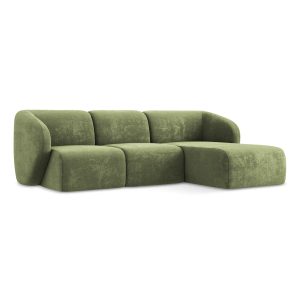 LaMiaSofa hoekbank rechts Cervo – chenille stof – groente – 248x166x93 LaMiaSofa hoekbank rechts Cervo – chenille stof – groente – 248x166x93