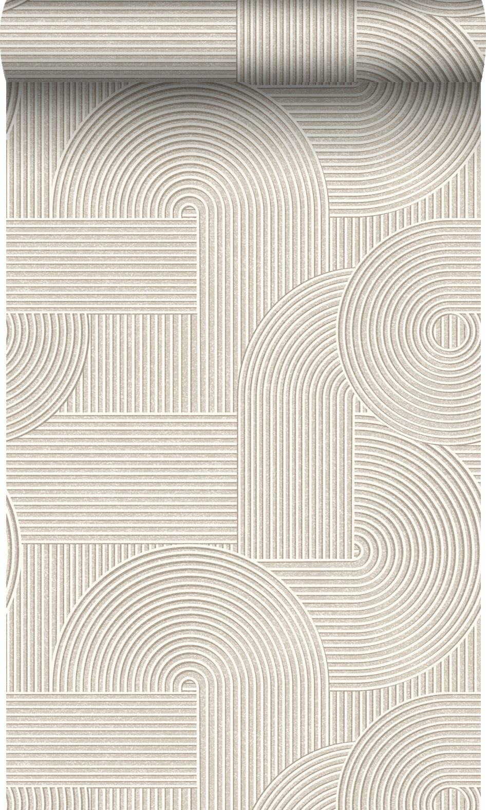 Origin Wallcoverings behang grafisch 3D motief warm grijs - 53 cm x 10