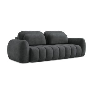 LaMiaSofa 3-zits slaapbank Ginosa – chenille stof – donkergrijs – 266x