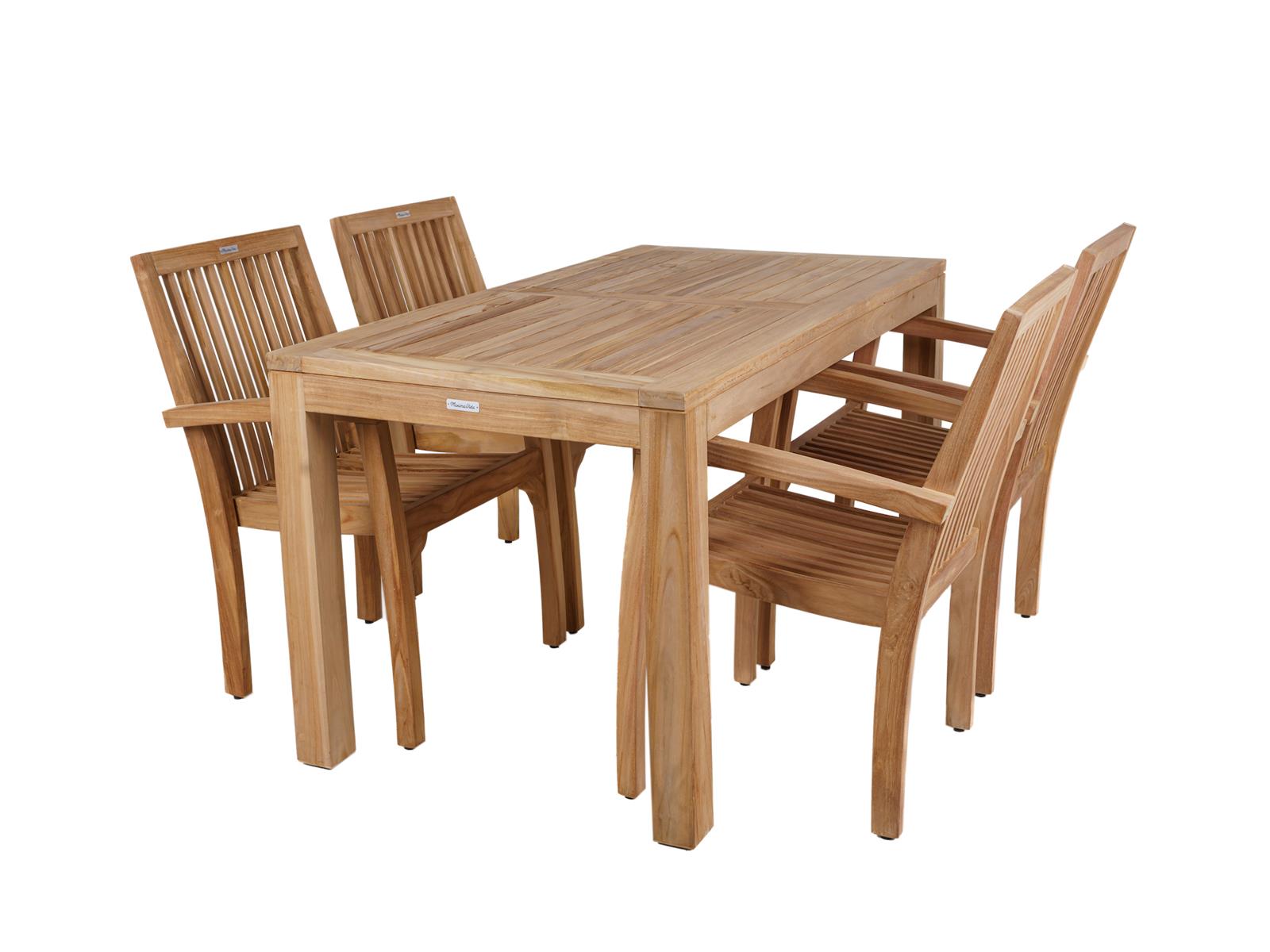 MaximaVida teak tuinset Java 150 cm – 5-delig