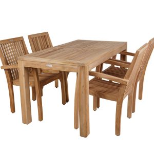 MaximaVida teak tuinset Java 180 cm – 5-delig MaximaVida teak tuinset Java 180 cm – 5-delig