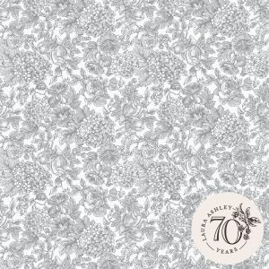Laura Ashley Vliesbehang – Louise – Slate Grey – Grijs 10mx52cm Laura Ashley Vliesbehang – Louise – Slate Grey – Grijs 10mx52cm
