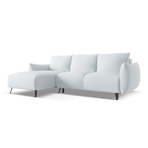 LaMiaSofa hoekbank links Genova – chenille stof – lichtblauw – 242×162 LaMiaSofa hoekbank links Genova – chenille stof – lichtblauw – 242×162