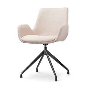 Nolon Nola-Eef Eetkamerstoel Beige – Draaibaar Zwart Onderstel Nolon Nola-Eef Eetkamerstoel Beige – Draaibaar Zwart Onderstel