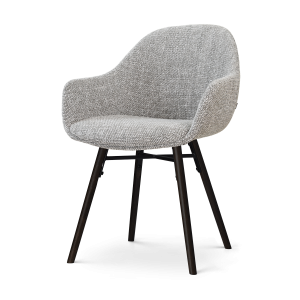 Nolon Nena-Mae eetkamerstoel grijs blend – zwart houten onderstel Nolon Nena-Mae eetkamerstoel grijs blend – zwart houten onderstel