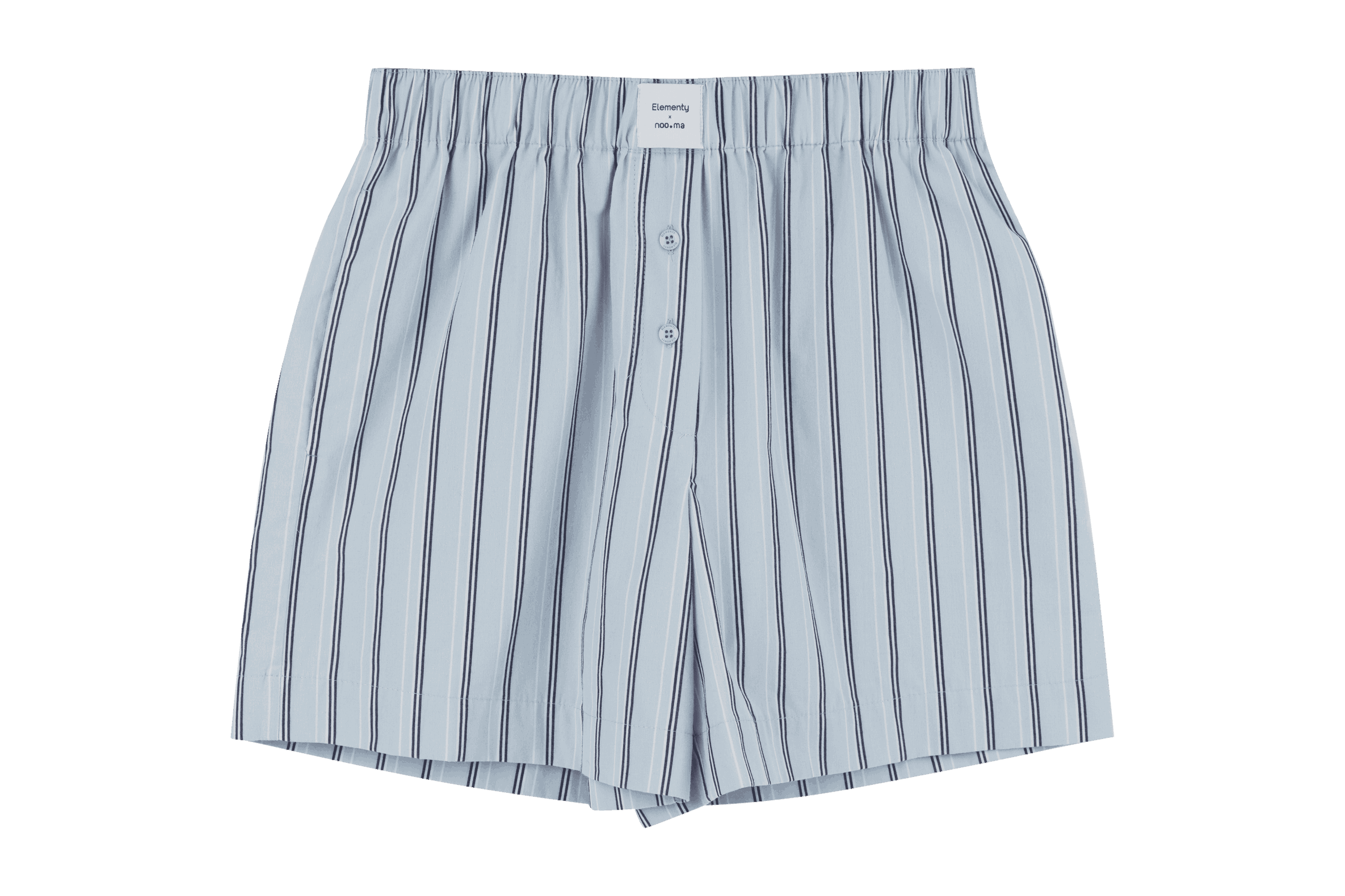 noo.ma Tala pyjamashorts dames, 100% biologisch katoen, baby blue gest